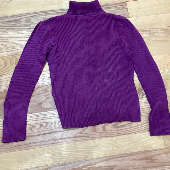 Sonoma Plum Pullover Turtleneck Sweater Size M, Cotton/Polyester. Comfortable - Picture 2 of 6